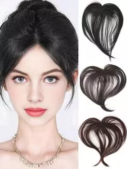 Синтетическая челка для волос, парик на заколке, летняя легкая челка, натуральный лоб, невидимый, без следов, парик для женщин, ежедневное использование 8inch