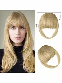 Синтетическая челка шпилька 10-дюймовая тонкая челка с бакенбардами для ежедневной женской челки 10inch