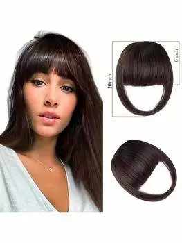 Синтетическая челка шпилька 10-дюймовая тонкая челка с бакенбардами для ежедневной женской челки 10inch