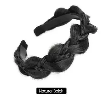 Синтетическая повязка на голову, очаровательная женская плетеная повязка на голову, регулируемая, синтетический парик, используется для повседневной жизни, музыкальных фестивалей, праздников