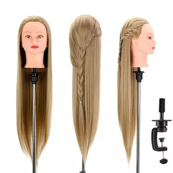 Синтетическая прическа манекен голова регулируемый зажим подставка для парика для косичек 27#+Stand