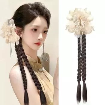 Синтетическая заколка в виде когтей, коса, хвост, волосы, продвинутая бабочка, цветок любви, кисточка, двойное обжаренное тесто, заплетенные косы, хвостик.