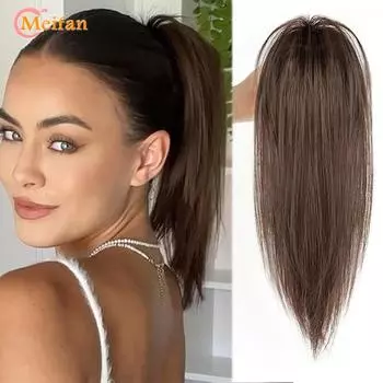 Синтетические 13-дюймовые зажимы для наращивания волос на конском хвосте Наращивание волос для женщин Прямой водопад Половина галстука Конский хвост принцессы