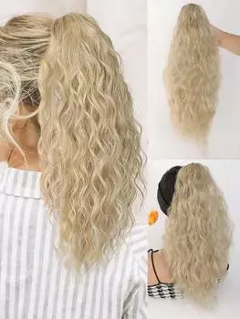 Синтетические 18-дюймовые длинные волнистые волосы-когти на клипсе для наращивания волос в виде конского хвоста для женщин 18inch