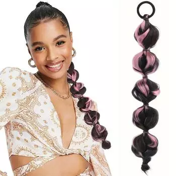 Синтетические длинные прямые шикарные витые косы конский хвост наращивание резинка для волос легко носить для женщин повседневная одежда 40cm