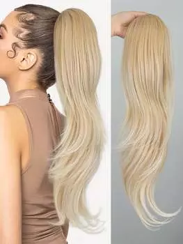 Синтетические длинные вьющиеся многослойные волнистые завязывающиеся на шнурке конские хвосты 24 дюйма для женщин термостойкие искусственные волосы 24inch