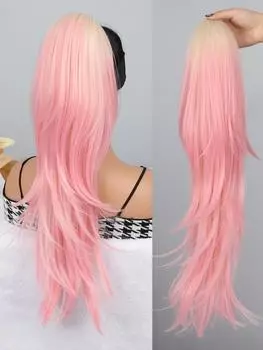 Синтетические длинные вьющиеся многослойные волнистые завязывающиеся на шнурке конские хвосты 24 дюйма для женщин термостойкие искусственные волосы 24inch