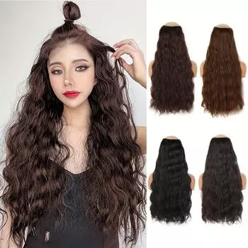 Синтетические длинные волнистые U-образные накладные волосы на заколке 18 дюймов/22 дюйма/26 дюймов на клипсе для наращивания волос Высокотемпературное волокно для женщин