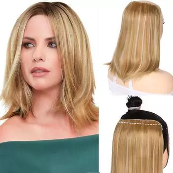 Синтетические длинные волосы, невидимые зажимы для подушечек для волос, высокие волосы для наращивания, пушистые натуральные искусственные шиньоны