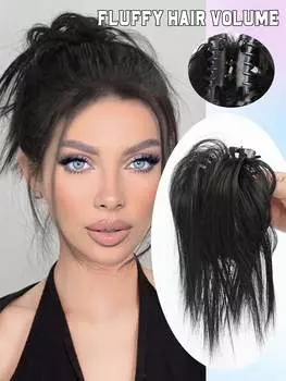 Синтетические грязные волосы-заколки-коготь, прямой пучок, искусственные волосы, пучок, женские волосы, хвост, наращивание 10inch