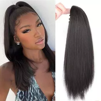 Синтетические коготки в наращивании хвостиков для женщин, естественно выглядящие наращиваемые волосы, повседневная носка, термостойкое волокно