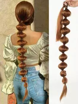 Синтетические накладные волосы, хвостик-конский хвост с пузырьками, афро-конский хвост с пузырьками, 30 дюймов, обертывание вокруг хвоста-фонаря для женщин, ежедневное использование