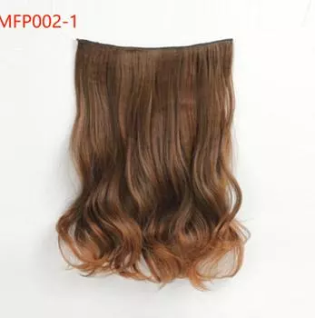 Синтетические натуральные волнистые клипсы, невидимые накладные волосы, смешанные цвета, блондинка, коричневый, искусственные накладные волосы для женщин