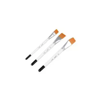 Синтетические нейлоновые волосы, акриловые масляные кисти, большая плоская головка, художественные кисти для рисования, рисунок 3pcs/set