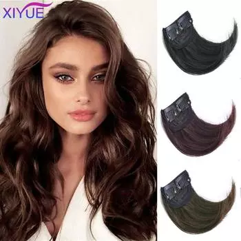 Синтетические невидимые бесшовные подушечки для волос на клипсе в цельном наращивании волос, подкладка из натуральных волос, верхняя боковая крышка, шиньон