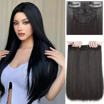 Синтетические подушечки для волос, невидимые бесшовные зажимы для наращивания волос, увеличивающие верхнюю часть волос, шиньон, кусок волос