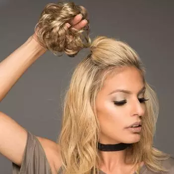 Синтетические пучки волос Missqueen, грязные вьющиеся эластичные резинки для волос, шиньоны, шиньон, пончик, высокая прическа для женщин