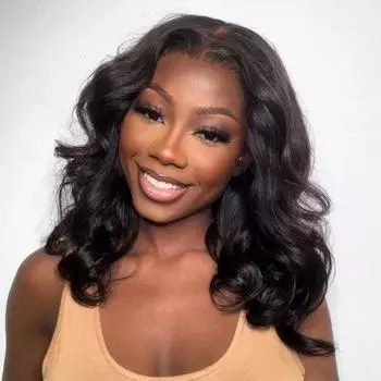 Синтетические пушистые черные парики, длинные волнистые парики для женщин, ежедневный косплей, натуральный парик из термостойкого волокна с волосами боба чёрный