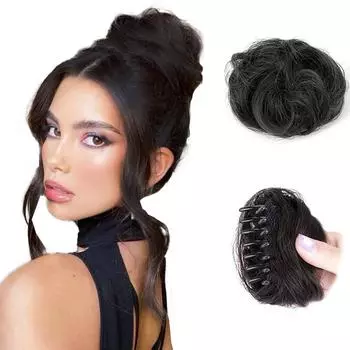 Синтетические вьющиеся булочки MISSQUEEN, заколки для хвоста, наращивание волос, резинки для волос, заколки для волос, аксессуары для волос 10cm