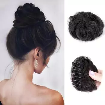 Синтетические вьющиеся булочки MISSQUEEN, заколки для хвоста, наращивание волос, резинки для волос, заколки для волос, аксессуары для волос