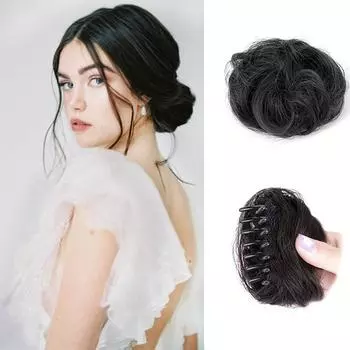 Синтетические вьющиеся булочки MISSQUEEN, заколки для хвоста, наращивание волос, резинки для волос, заколки для волос, аксессуары для волос 10cm