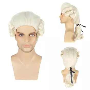 Синтетические волосы Duchess Judge Косплей Парики Длинные Термостойкие Волокна Кудрявые Аниме Для Мужчин и Женщин серый