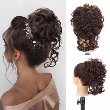 Синтетические волосы конский хвост с резинками для женщин вьющиеся волнистые волосы для женщин повседневная одежда 25cm