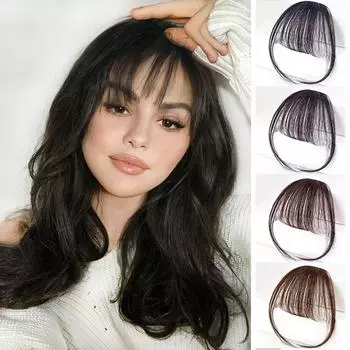 Синтетические волосы LISI на заколке с воздушной челкой, наращивание парика с короткими прямыми волосами, натуральный парик для женщин, одежда для косплея 20cm