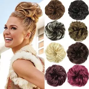 Синтетические волосы MERISIHAIR, эластичный парик, булочка, грязный шиньон, резинка для волос, резинка, прямые зажимы для волос, хвостики China