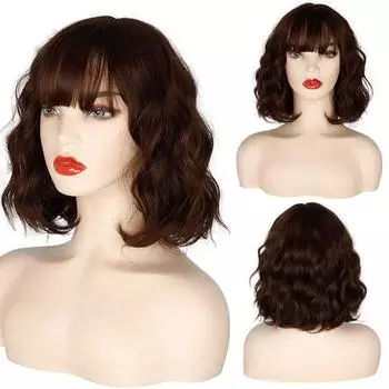 Синтетические волосы XINRAN, 7 цветов, короткие парики с волнистыми волосами для женщин, термостойкое волокно, ежедневные полные накладные волосы