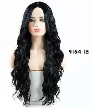 Синтетический длинный оранжевый парик с золотыми медовыми волнами и яркими пятнами, парик для косплея, женский термостойкий средний парик 9164-1B