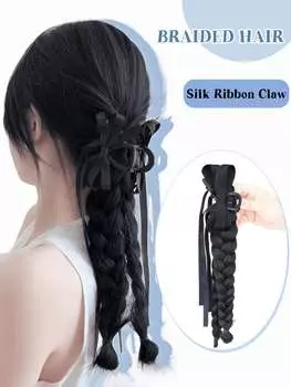 Синтетический длинный прямой конский хвост 26 дюймов завязка конский хвост термостойкие клипсы для наращивания волос для женщин 15inch