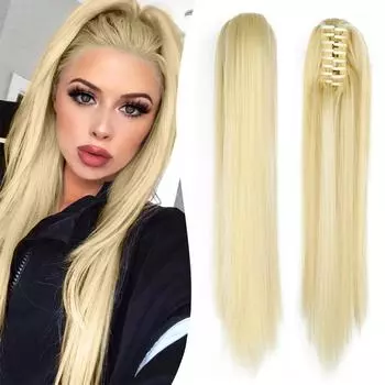 Синтетический искусственный коготь конский хвост парик поддельный конский хвост парик женский черный коричневый наращивание волос длинный прямой конский хвост многоцветный на выбор 55cm