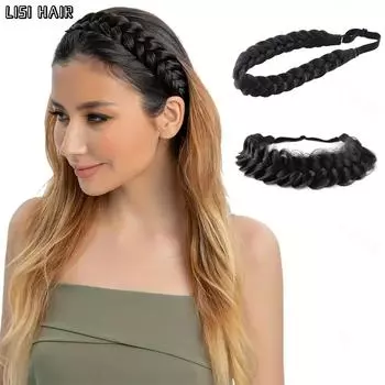 Синтетический классический 3-прядный синтетический плетеный парик XINRAN, наращивание парика, натуральный настоящий парик, подходит для женщин, повседневная одежда 22cm