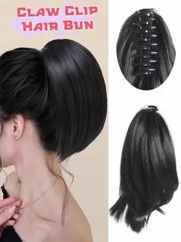 Синтетический коготь клип конский хвост наращивание 8 дюймов короткий вьющийся конский хвост накладные волосы для женщин повседневного использования 8inch