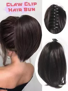 Синтетический коготь клип конский хвост наращивание 8 дюймов короткий вьющийся конский хвост накладные волосы для женщин повседневного использования 8inch