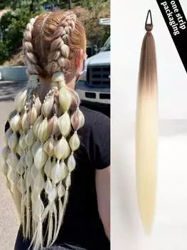 Синтетический конский хвост 1 упаковка косичек для наращивания, полноцветный конский хвост для наращивания, с эластичной резинкой, прямые гладкие волосы для наращивания 26inch