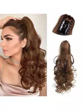 Синтетический конский хвост для наращивания 18 дюймов волнистый грушевидный цветок коготь зажим для шнурка конский хвост для женщин конский хвост ежедневное использование 18inch