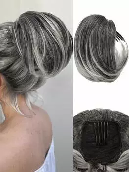 Синтетический короткий конский хвост 6-дюймовый пучок волос расческа зажим для волос пучок волос регулируемый шнурок конский хвост синтетический кусок волос женский удлинитель 6inch
