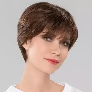 Синтетический короткий парик Боб с челкой, женские прямые коричневые парики, вечерние косплей, парик для повседневного использования, термостойкий парик из волокна коричневый