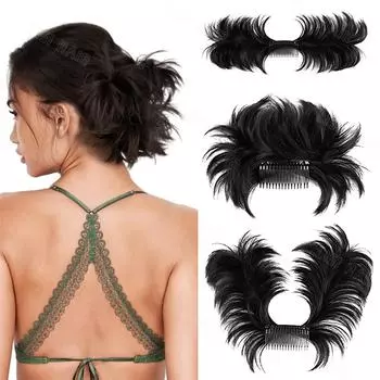 Синтетический небрежный пучок для волос, расческа для волос, пучок на заколках, элегантные накладные волосы для ежедневного использования, аксессуары для волос 25cm