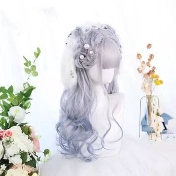 Синтетический парик Bybrana, длинные волнистые длинные волосы, парик с челкой, женский косплей, вечерние, Лолита, термостойкий 60cm