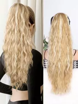 Синтетический парик, длинный, вьющийся, волнистый, для наращивания волос в виде конского хвоста, 20 дюймов, накладные волосы в виде конского хвоста для женщин, для женщин, для ежедневного использования 20inch