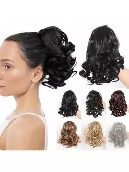 Синтетический парик для наращивания волос «конский хвост» 8 дюймов, короткий, вьющийся, волнистый, регулируемый, с завязками, накладной хвост для женщин, ежедневное использование 8inch