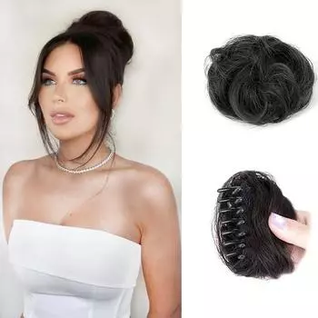 Синтетический парик MERISIHAIR, волнистые вьющиеся волосы, заколки для наращивания, зажимы-когти, хвостик, заколки для волос, заколки для волос для женщин 10cm