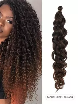 Синтетический парик волнистые крючком накладные волосы 20 дюймов гавайские африканские кудри водная волна плетеные волосы 20inch