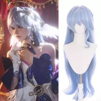 Синтетический парик WTB светло-голубой, длинные волосы для отпуска, Хонкай : Парик для косплея Star Rail-Robin, аниме-персонаж, светло-голубой, длинный парик 95CM