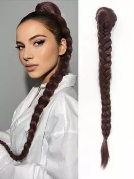 Синтетический плетеный «рыбий хвост» с завязками «рыбий хвост» для наращивания волос для женщин 24-дюймовый плетеный хвост «рыбий хвост» шиньон 24inch