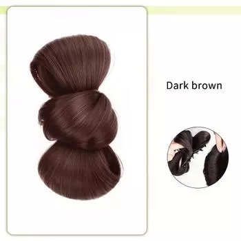 Синтетический пучок волос, хвост, пушистый парик на заколке, аксессуары для волос для вечеринки, нарядный, накладной хвост, наращивание волос для женщин темно-коричневого