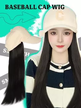 Синтетический регулируемый парик-шапочка с белыми буквами, который легко соединяет волосы для женщин 18inch